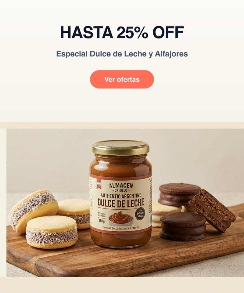 Hasta 25% OFF - Especial Dulce de Leche y Alfajores